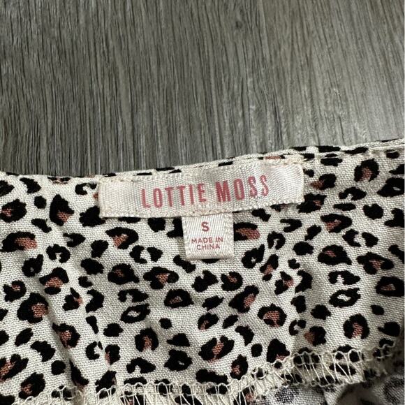 Lottie‎ Moss Tan Cheetah Print Zipper Mini Skirt Size S - Picture 3 of 6